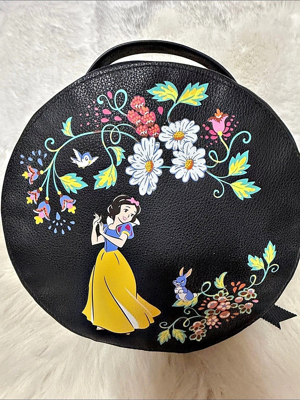 Vera Bradley Disney100 Snow White Cosmetic Case Black & Yellow